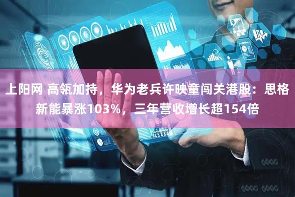 上阳网 高瓴加持，华为老兵许映童闯关港股：思格新能暴涨103%，三年营收增长超154倍
