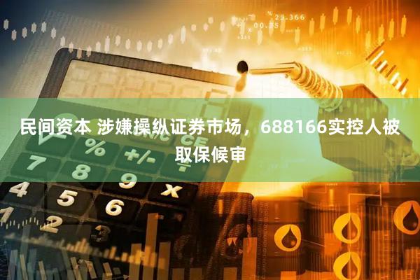 民间资本 涉嫌操纵证券市场，688166实控人被取保候审