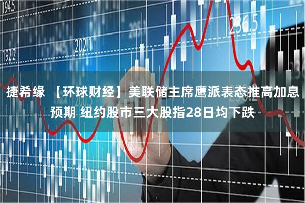 捷希缘 【环球财经】美联储主席鹰派表态推高加息预期 纽约股市三大股指28日均下跌